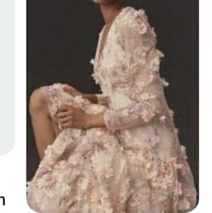 New Tag $428 Dress The Population  Raised Petals Dress Xxs
